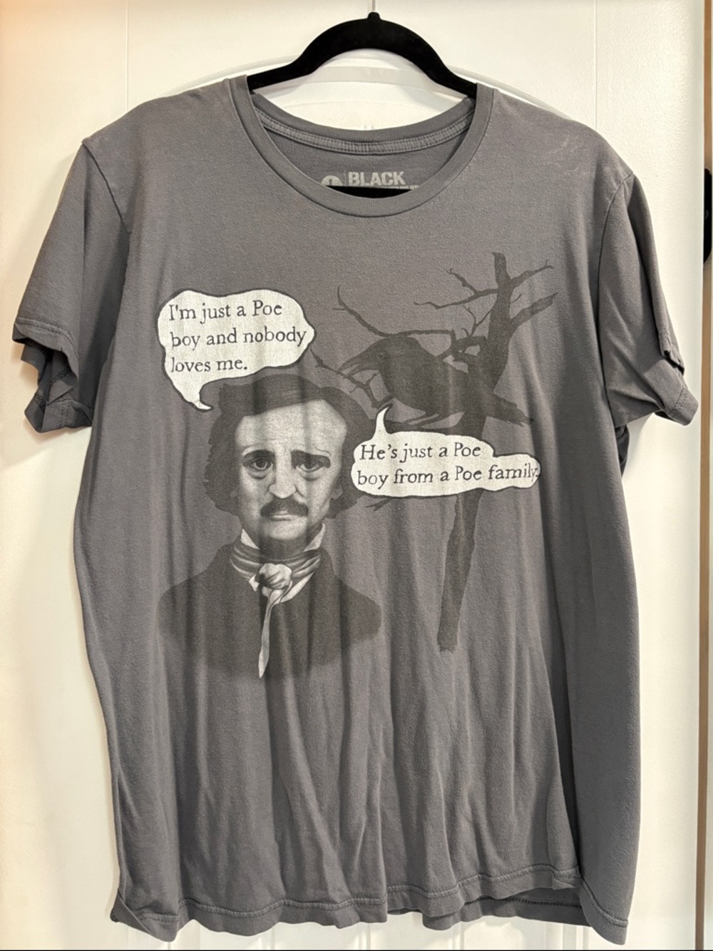 Black Matter Gray Edgar Allan Poe Graphic Tee - Men's Short Sleeve
